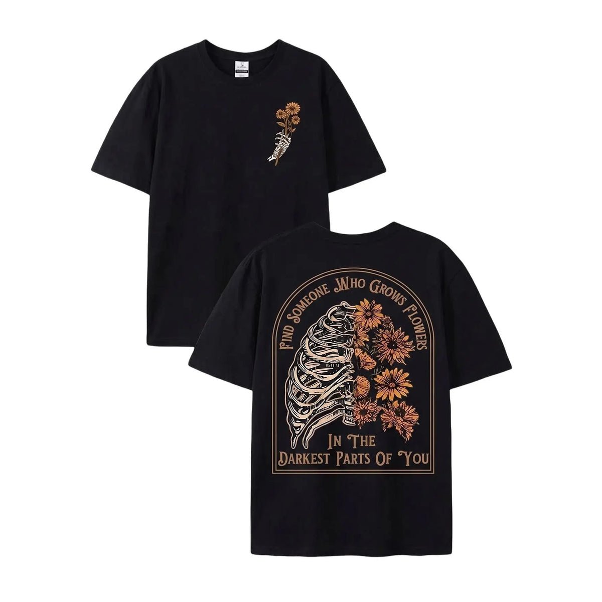 Men's Shortleeve Sunflower Graphic T-Shirt - 230g 100% Soft Washed Cotton, Round Neck, Digital Print, Vivid Color Hold, Casual All-Season Men's Clothing, Graphic Tops - View 14