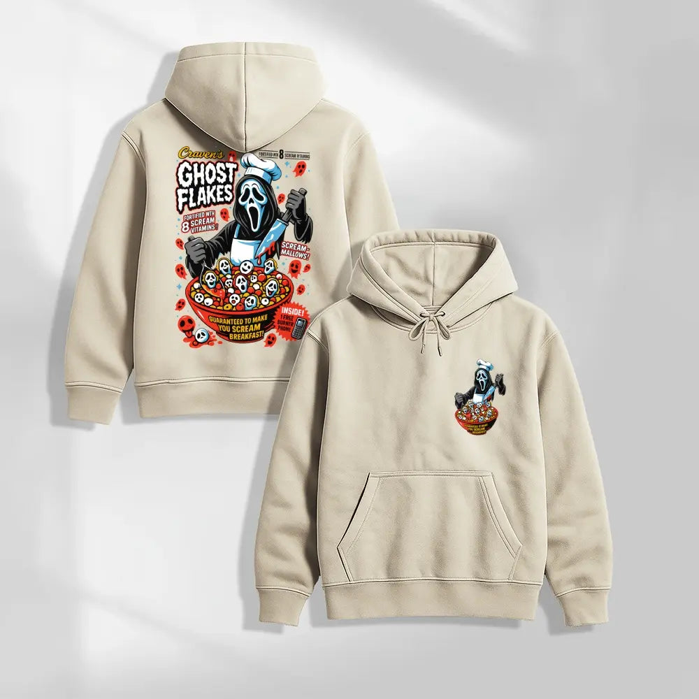 Men’s Vintage Halloween Ghost Graphic Hoodie, Funny Horror Front and Back Print Pullover Sweatshirt, Oversized Spooky Streetwear Hoodie for Halloween Party, Fall and Casual Daily Wear - View 14
