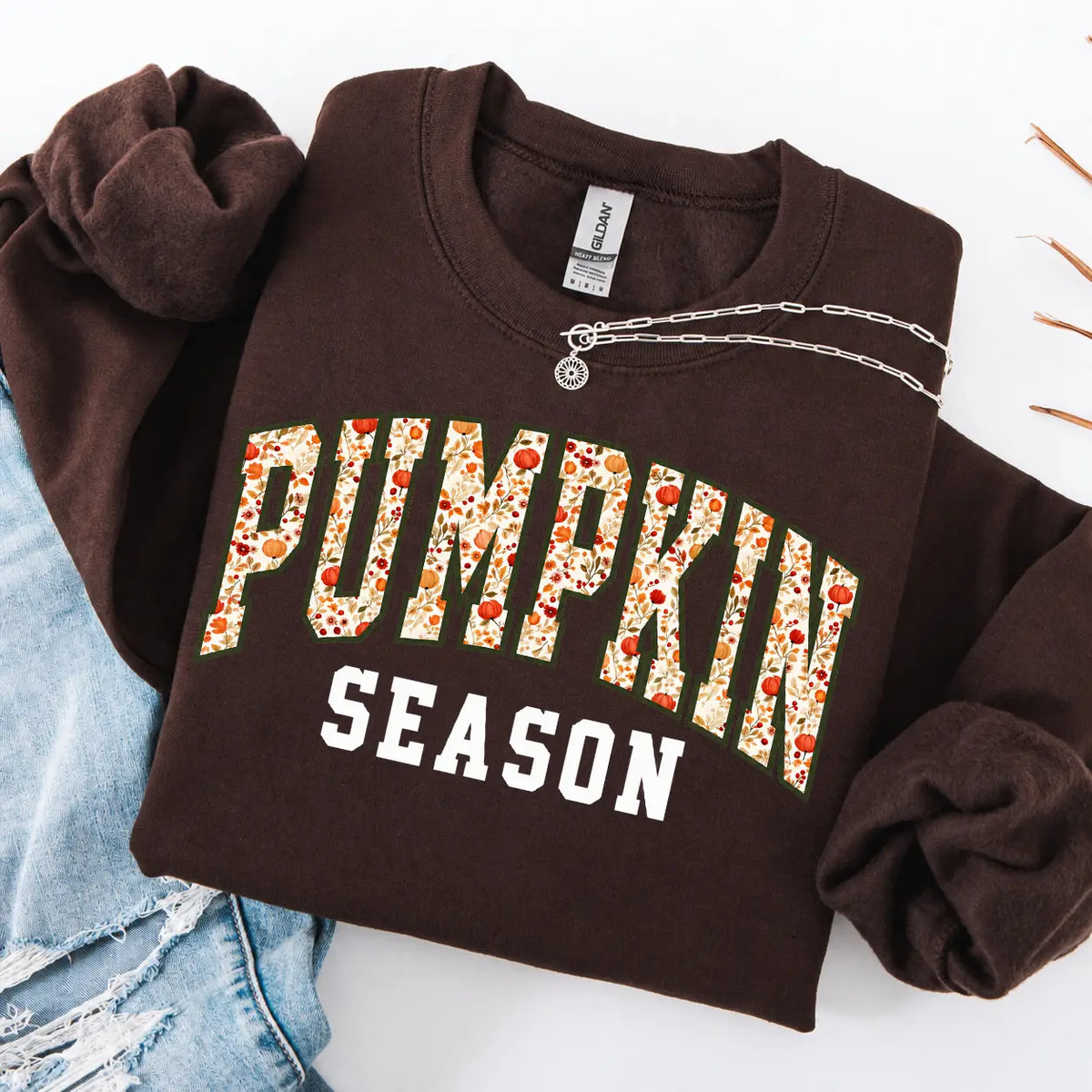 Pumpkin Season Sweatshirt, Fall Gifts, Pumpkin Patch Outfit, Thanksgiving Gifts, Womens Fall Sweaters, Cozy Autumn Crewneck - View 3
