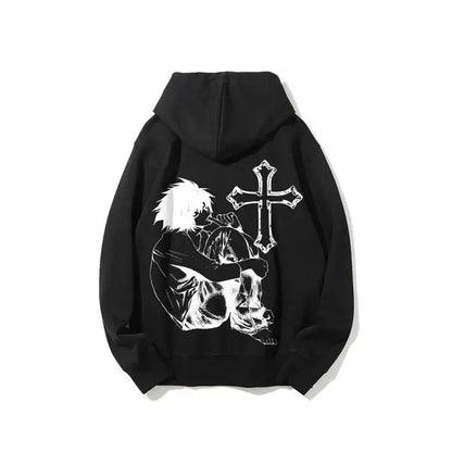 Unisex Misa Vintage Graphic Hoodie - Death Note L Anime Casual Stylish Sweatshirt, Anime Addicts Couple Gift Menswear Womenswear Streetwear Top - View 9