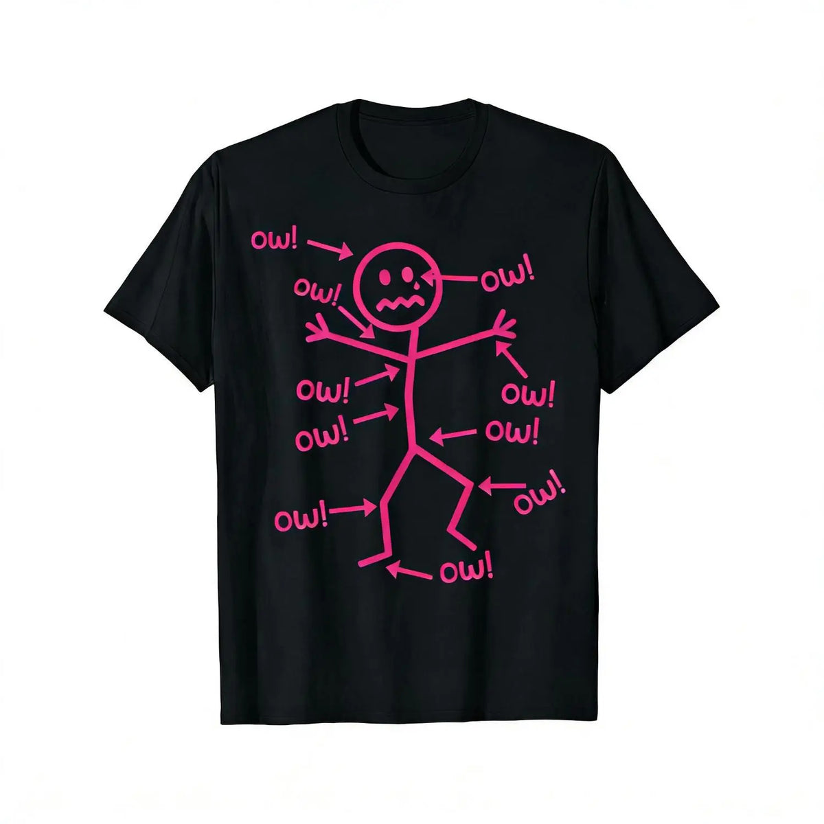 Women's Funny Graphic Print Pain Awareness Tee - Breathable Crew Neck Short-Sleeve Simple Tee, Durable Stitching, Machine-Washable, Easy Styling, All-Seasons Casual Streetwear Top - View 6