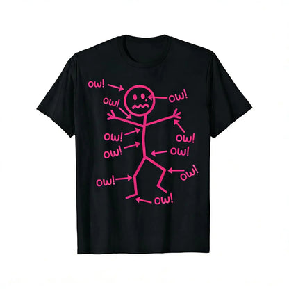 Women's Funny Graphic Print Pain Awareness Tee - Breathable Crew Neck Short-Sleeve Simple Tee, Durable Stitching, Machine-Washable, Easy Styling, All-Seasons Casual Streetwear Top - View 6