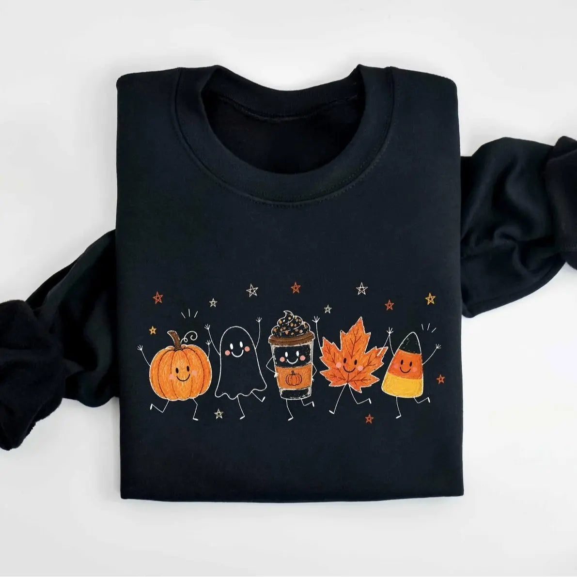 Halloween Coffee Sweatshirt, Cute Fall Shirt, Iced Coffee Lover Gift, Pumpkin Spice Latte T-Shirt, Spooky Season Drink Shirt, Autumn Tee - View 12