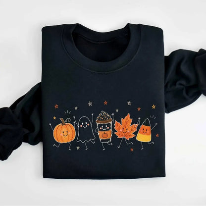 Halloween Coffee Sweatshirt, Cute Fall Shirt, Iced Coffee Lover Gift, Pumpkin Spice Latte T-Shirt, Spooky Season Drink Shirt, Autumn Tee - View 12