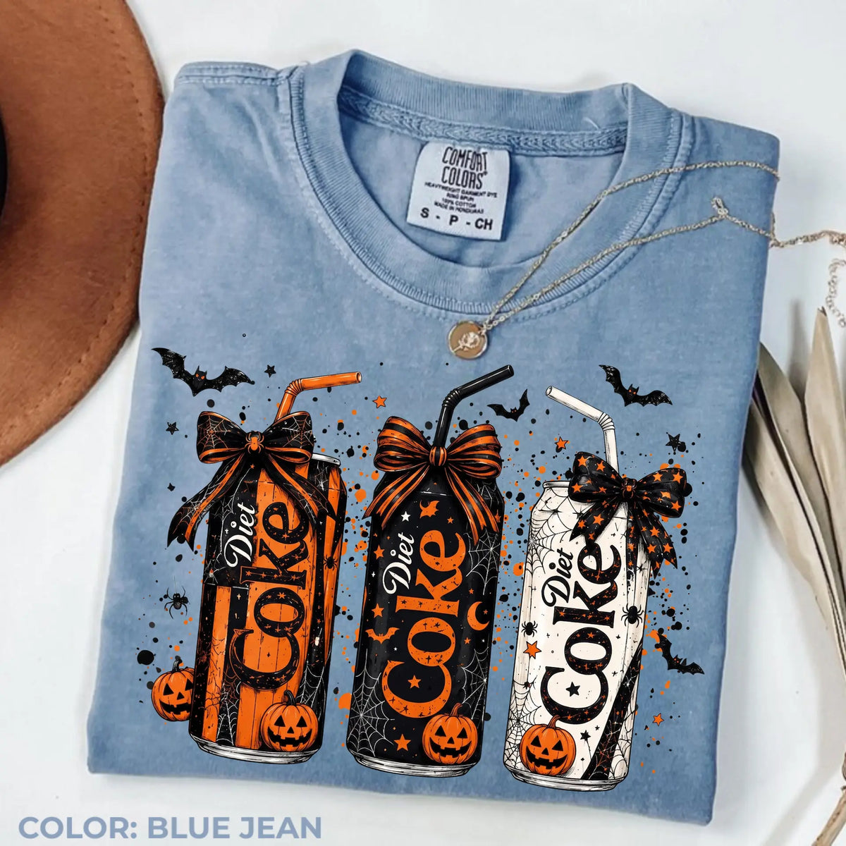 Comfort Colors Halloween Soda Can Shirt, Spooky Drink Tee, Pumpkin Can Shirt, Cute Halloween Shirt, Fall Shirt, Spooky Season Shirt - View 4