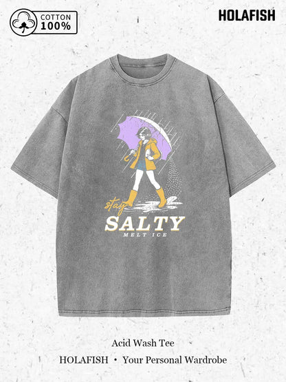 Holafish Women's Vintage Acid Wash Graphic Tee, Soft Cotton Short Sleeve Top, Casual T Shirt For Summer 2026 Daily Vacation Light Outfit Back To School Boho Tops - View 5