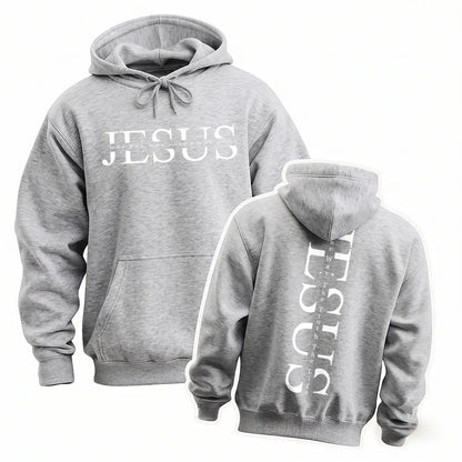 Unisex Jesus Graphic Print Oversized Hoodie Sweatshirt, Casual Long Sleeve Pullover Hooded Top, Loose Fit Religious Faith Inspired American Streetwear Hoodie for Daily Wear, Travel, Outdoor Activities and Fall Winter Fashion - View 5