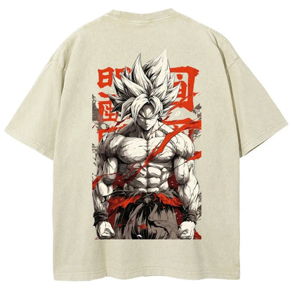 Dragon Ball DBZ Goku Anime Washed Graphic Tees Funny Japanese Cartoon Distressed Shirt 90s Vintage Streetwear Unisex Summer Gift" - View 9