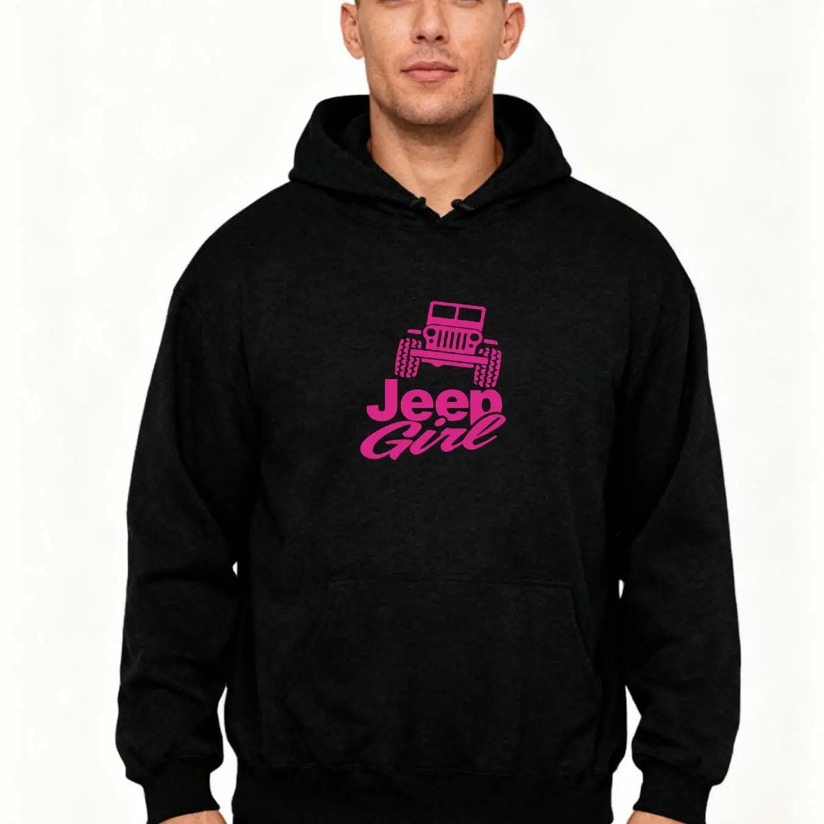 Women's Jeep Graphic Hoodie - Cute Off-Road American Flag Design, Fleece-Cotton Polyester Yarn Fabric, Ribbed Casual Street Style Pullover, Everyday Matching Unisex Trendy Top for Back to School Shopping - View 15