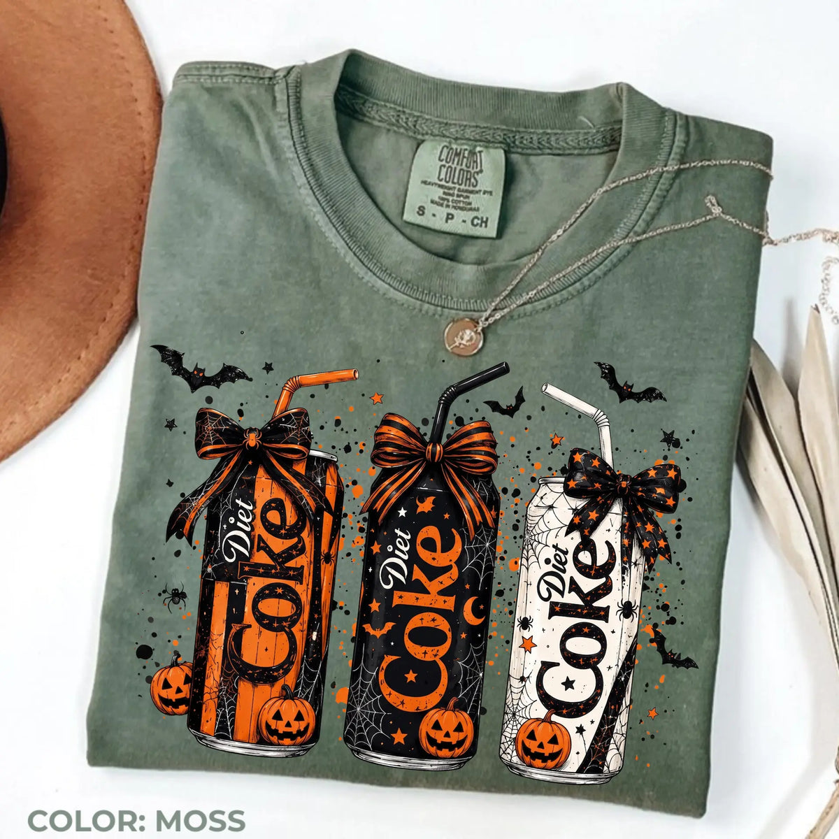 Comfort Colors Halloween Soda Can Shirt, Spooky Drink Tee, Pumpkin Can Shirt, Cute Halloween Shirt, Fall Shirt, Spooky Season Shirt - View 5
