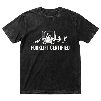 Men's Fitted Casual Round Neck Short-Sleeve Cotton T-Shirt - Funny Chicken Forklift Certified Operator Graphic, Lightweight Summer Outdoor Top, Mens Gift for Him to Pair with Jeans, Mens Gifts, Gifts For Him - View 12
