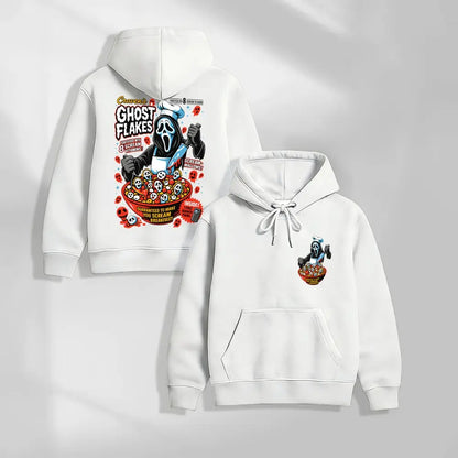 Men’s Vintage Halloween Ghost Graphic Hoodie, Funny Horror Front and Back Print Pullover Sweatshirt, Oversized Spooky Streetwear Hoodie for Halloween Party, Fall and Casual Daily Wear - View 10