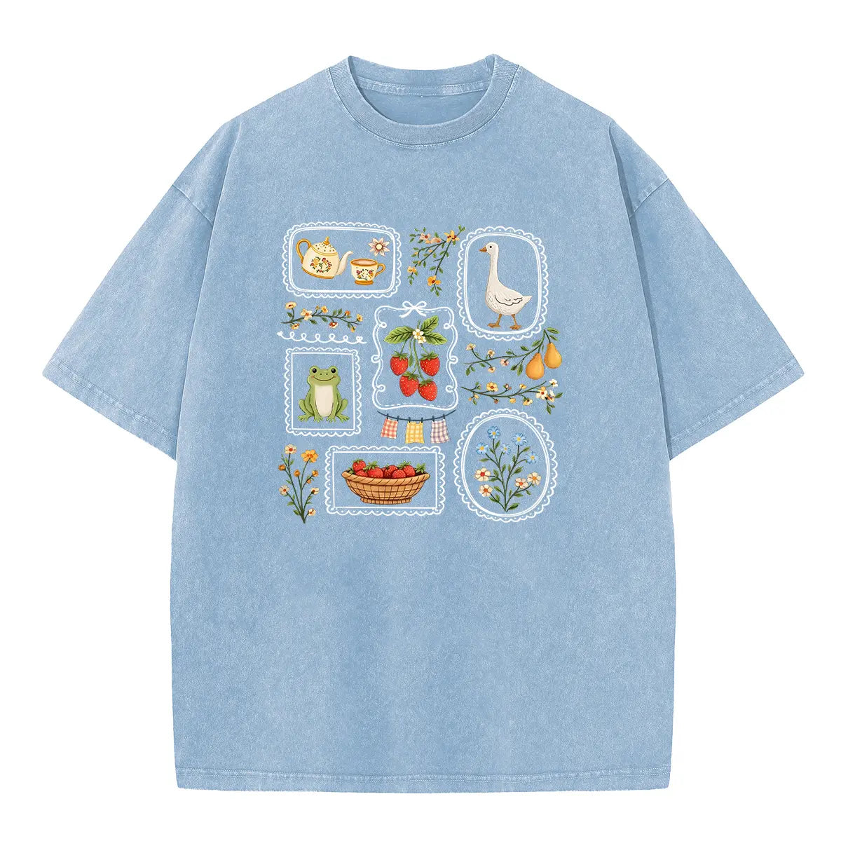 Holafish Women's Pure Cotton Graphic T-Shirt - Vintage Acid Wash Oversize Tee (S-5XL), Plus Size Casual Top with Retro Streetwear Attitude, Sport to Street Shirts for Women Back to School, Graphic Tees Women, Basic - View 1