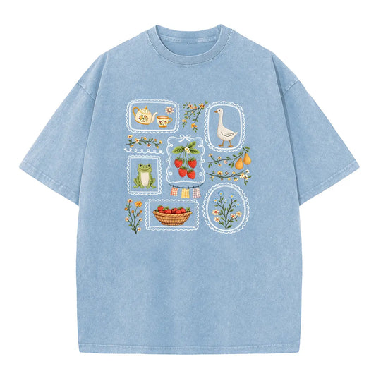 Holafish Women's Pure Cotton Graphic T-Shirt - Vintage Acid Wash Oversize Tee (S-5XL), Plus Size Casual Top with Retro Streetwear Attitude, Sport to Street Shirts for Women Back to School, Graphic Tees Women, Basic - View 1