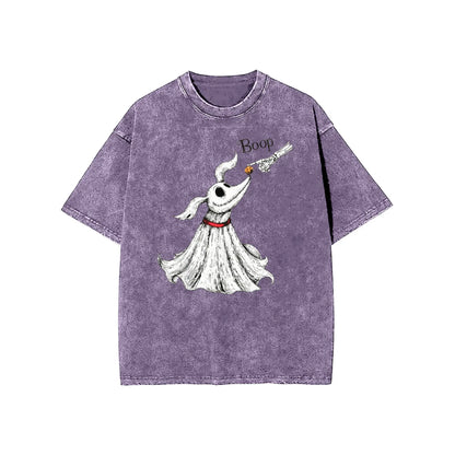 Zero Dog Boop Skeleton Hand Funny T-Shirt, Halloween Trip Tee, Nightmare Before Christmas Matching Shirt - View 12