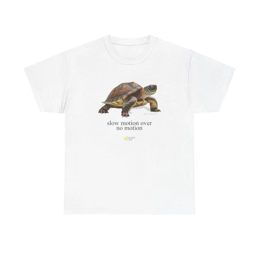 Slow Motion Turtle Shirt - Casual Cotton Retro T-Shirt with Vintage Graphic Design for Men and Women Tshirt White - View 1