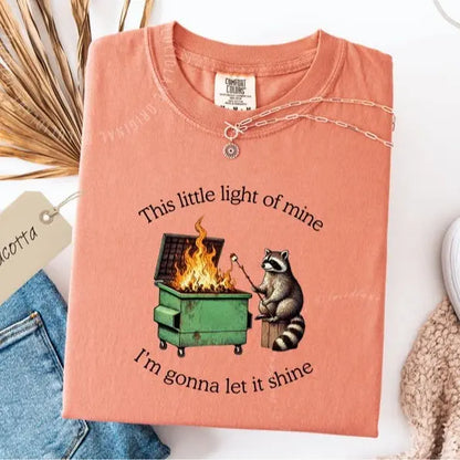 Comfort Colors Funny Parody Shirt: Dumpster Fire Raccoon TShirt, Mental Health Tee - View 17