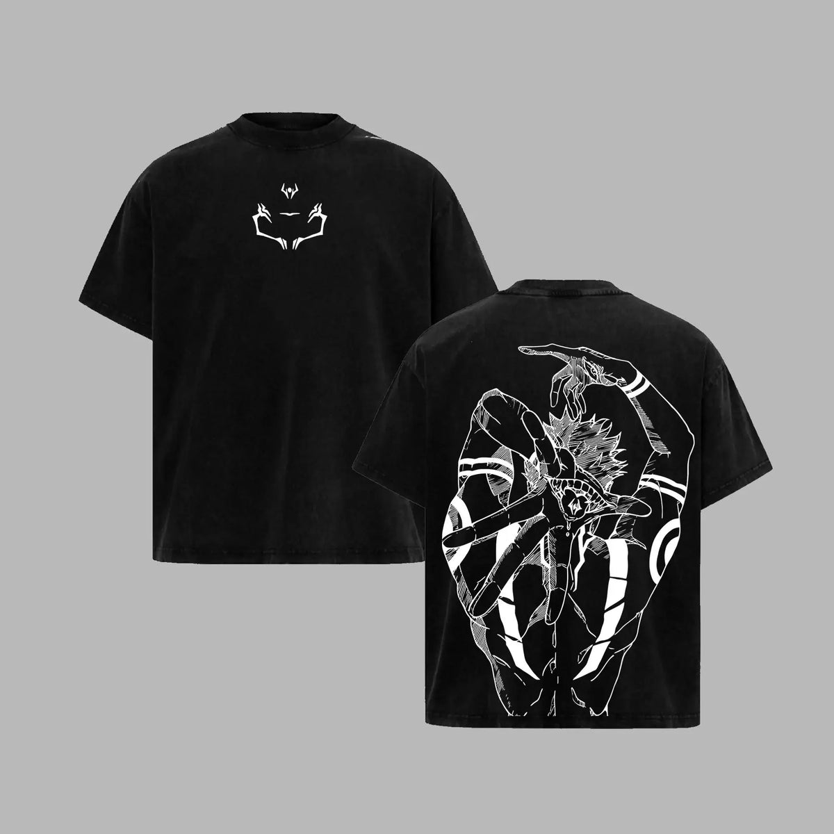 Sukuna Jujutsu Kaisen - Jujutsu Kaisen Anime Retro Unisex Acid Washed T-Shirt, 100% Heavy Cotton Oversized Unisex Anime Merch, Soft Cotton Streetwear Clothes, Unisex Manga Apparel, Gift for Anime Fans, Anime GiftGift Menswear Top Tshirt Gamis Tropical - View 10