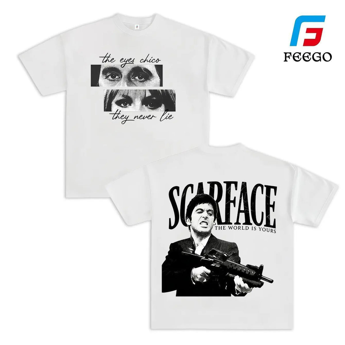 Scarface Graphic Tee For Men Stylish Black Short Sleeve Crew Neck Summer T-Shirt Vintage Gangster Style Graphic Tee For Men Stylish Black Short Sleeve Crew Neck Summer T-Shirt 100% Cotton Movie Inspired Streetwear Top Casual Graphic Top Crewneck - View 2