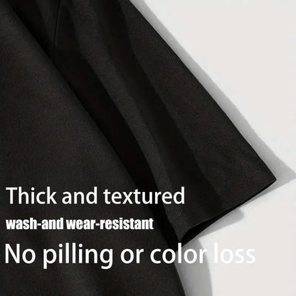 Men's Relaxed Fit Graphic T-Shirt, Breathable 100% Cotton Streetwear Cross Print Top with Short Sleeves, Shortsleeve,back to school,back to school shopping, Casual Clothes Fabric - View 7