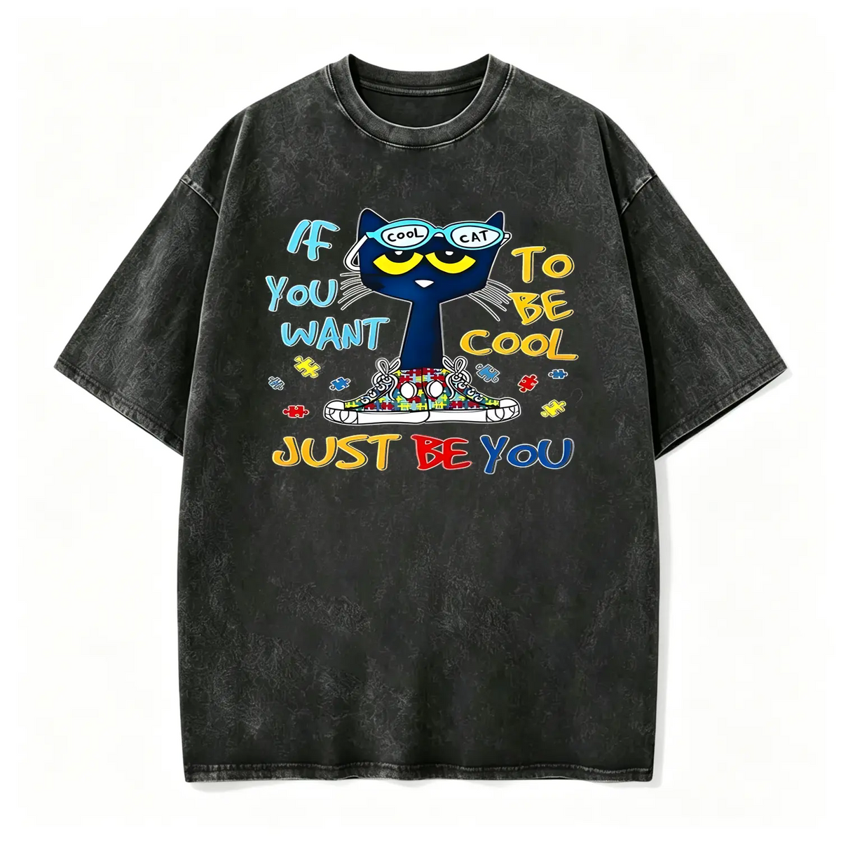 Pete The Cat Graphic Unisex Tee For Men And Women Featuring Cute Cartoon Character Design Perfect Gift For Childhood Memories Crewneck Short Sleeve Top - View 7