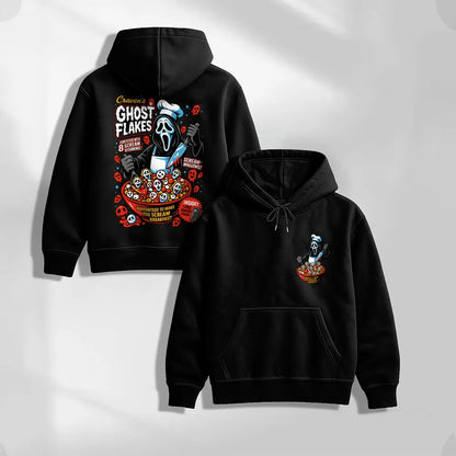 Men’s Vintage Halloween Ghost Graphic Hoodie, Funny Horror Front and Back Print Pullover Sweatshirt, Oversized Spooky Streetwear Hoodie for Halloween Party, Fall and Casual Daily Wear - View 11
