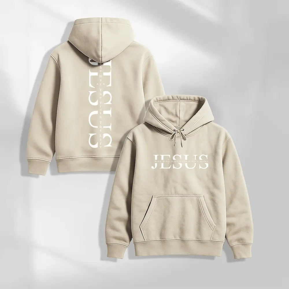 Unisex Jesus Graphic Print Oversized Hoodie Sweatshirt, Casual Long Sleeve Pullover Hooded Top, Loose Fit Religious Faith Inspired American Streetwear Hoodie for Daily Wear, Travel, Outdoor Activities and Fall Winter Fashion - View 10