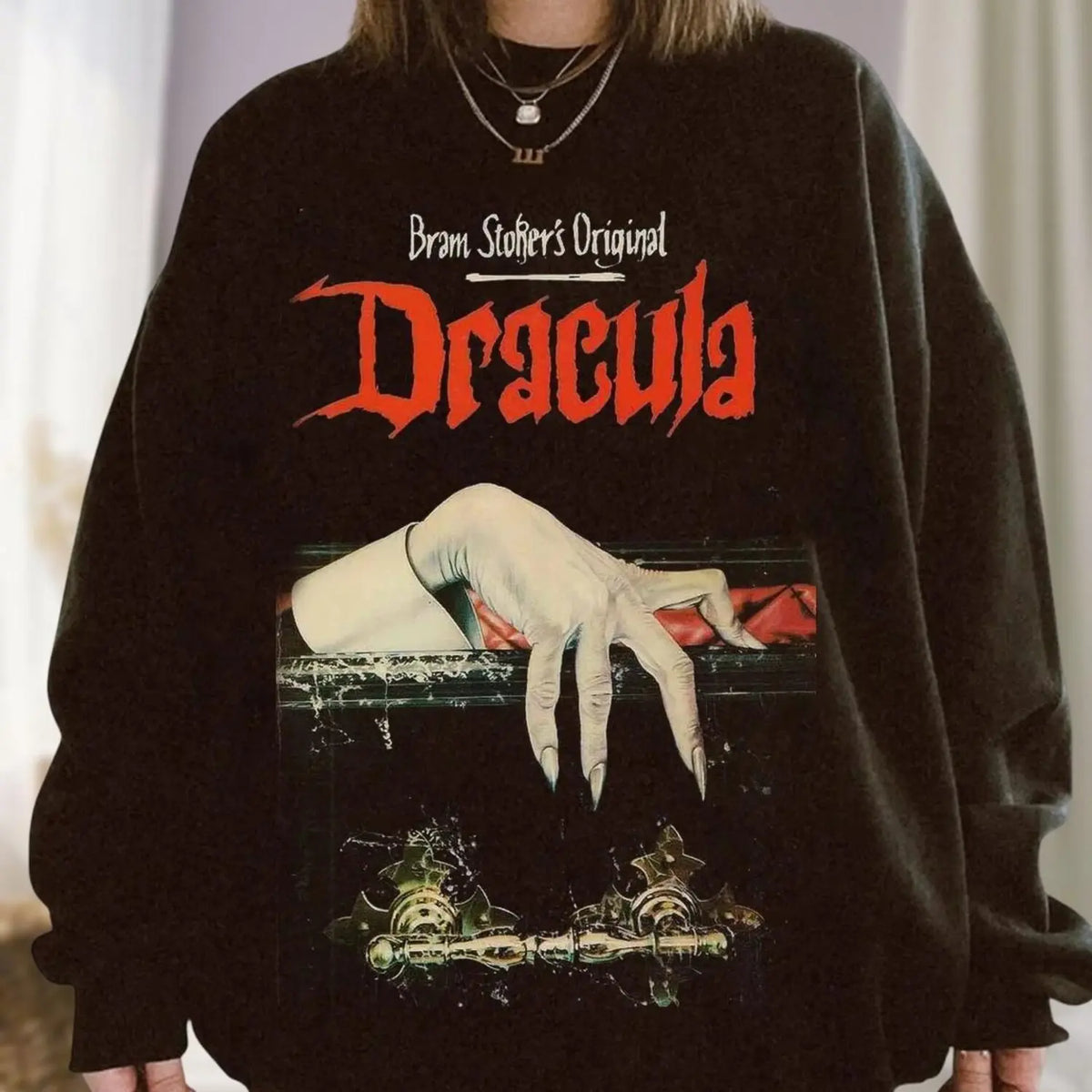 Halloween Dracula Shirt, Dracula Novel Sweatshirt, Scary Halloween Shirt, Horror Movie Tee, Vintage Gothic Tee, Halloween 2025 Shirt - View 1