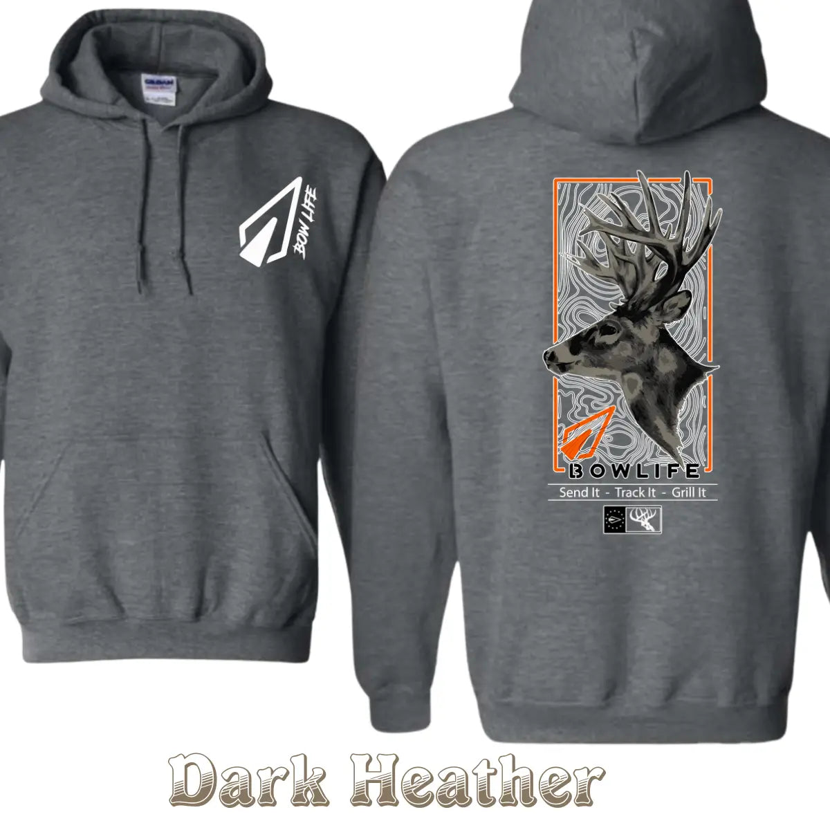 Bow Life Hunting Hoodie - Outdoor Design Featuring Deer Head Graphic And Archery Theme , Bold Adventure Style For Hunters And Nature Lovers , Cozy Hoodie , Perfect Fall And Winter Outfit Casual Classic Tops - View 5
