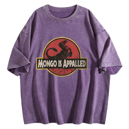 Oversize Cotton Graphic T-Shirt - Round Neck Short-Sleeve, Dungeon Crawler Carl LitRPG DCC Posse Bookish Y2K Streetwear, Custom Fashion Gradient Fabric, Casual Sports Top for Beach, Princess Donut Mongo Is Appalled Print Gift - View 3