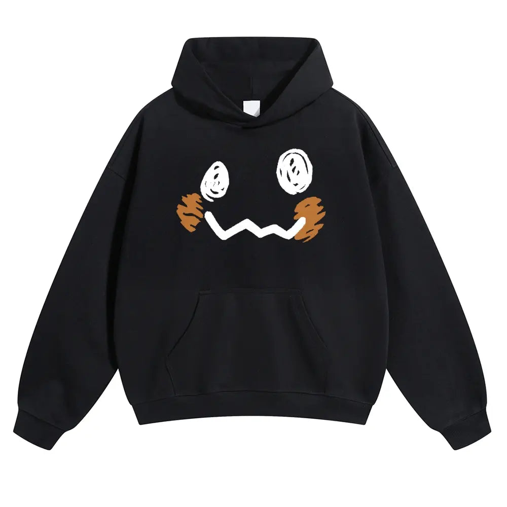 Unisex Dark cute ghost style playful smiling face Graphic hoodie Personalized Pattern Y2k Clothing Round Neck hoodie,Women's Clothing, Menswear, Top, Vintage Style,Summer Casual Oversized - View 10