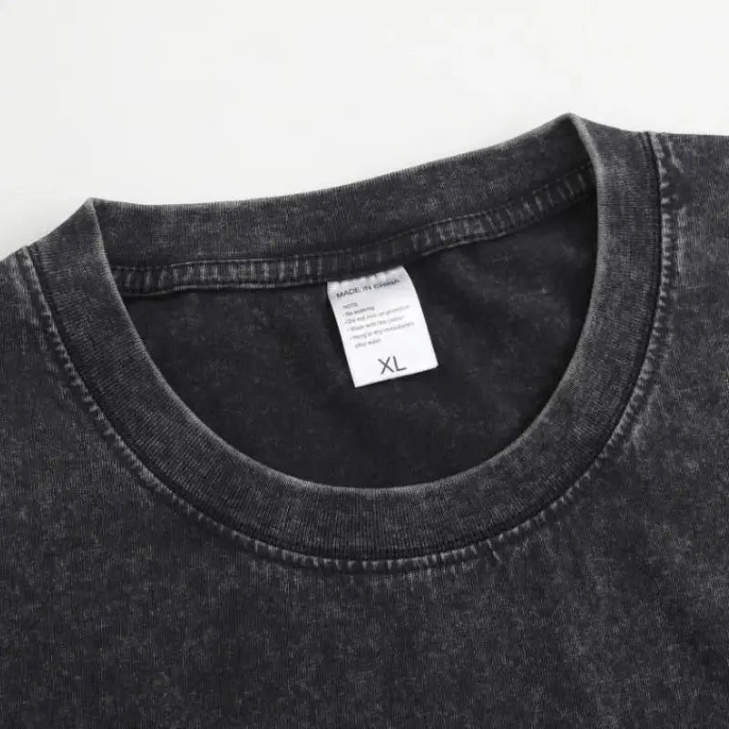 Creepy Black Cat Thriller graphic tee | Vintage Book t shirt | Grunge streetwear y2k clothing | Cool fathers day gift ideas good graphic tee fashionable t-shirt acid wash clothes Casual Menswear - View 4