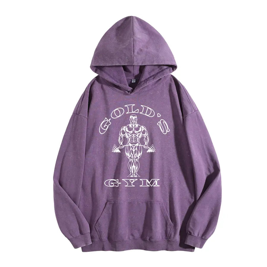 Holafish GYM Print Acid Wash Hoodie 2 Patterns To Choose Minimalist Hoodie Essential For Fitness Enthusiasts Vintage 2026 Unisex Sweatshirt Oversized Loose Fit Winter Warm Streetwear Casual Tunic graphic - View 21