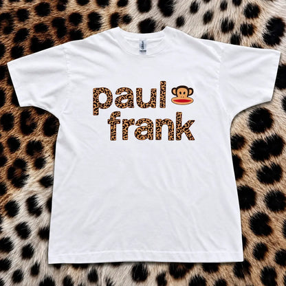 Paul Frank Black Leopard Print Animal Tee - Vintage Y2K Inspired Relaxed Fit Casual Wear, 90s Aesthetic Graphic T-Shirt, Summer Sports Top - View 2