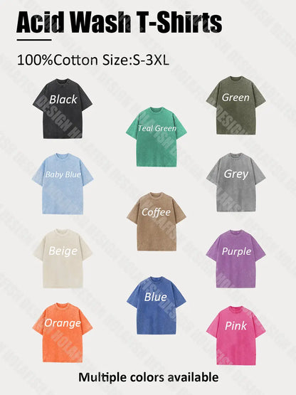 Holafish Women's Vintage Acid Wash Graphic Tee, Soft Cotton Short Sleeve Top, Casual T Shirt For Summer 2026 Daily Vacation Light Outfit Back To School Boho Tops - View 7