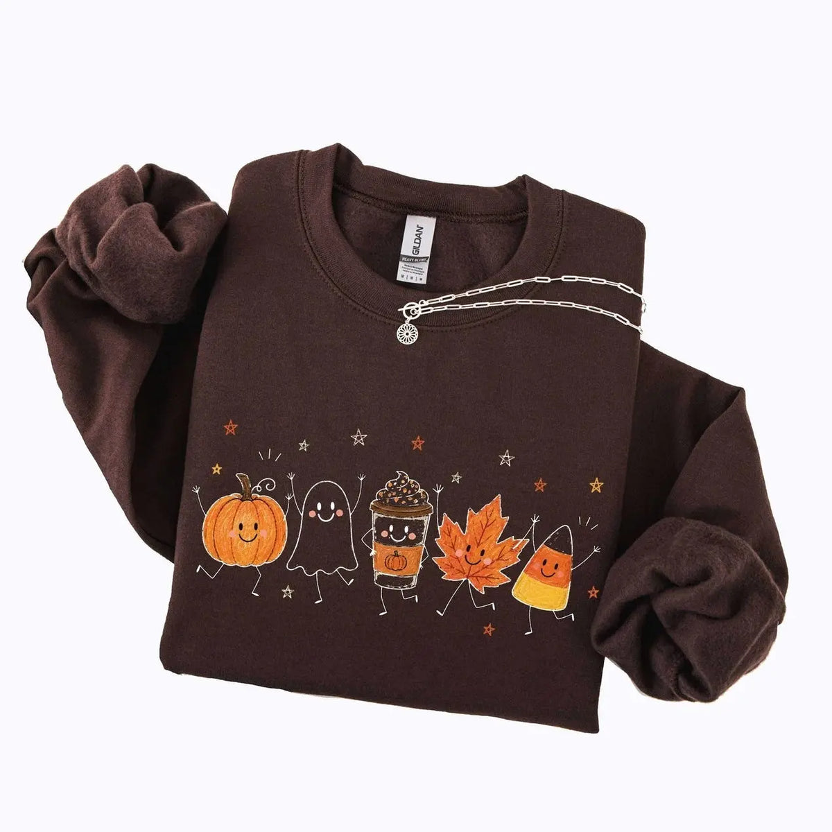 Halloween Coffee Sweatshirt, Cute Fall Shirt, Iced Coffee Lover Gift, Pumpkin Spice Latte T-Shirt, Spooky Season Drink Shirt, Autumn Tee - View 16