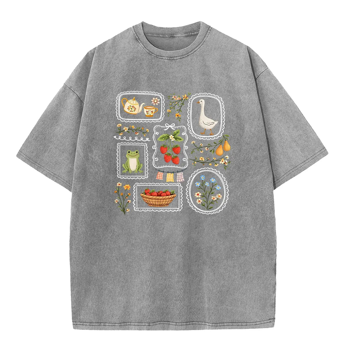 Holafish Women's Pure Cotton Graphic T-Shirt - Vintage Acid Wash Oversize Tee (S-5XL), Plus Size Casual Top with Retro Streetwear Attitude, Sport to Street Shirts for Women Back to School, Graphic Tees Women, Basic - View 14