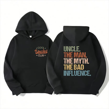 Cool Uncles Club The Man Myth Bad Influence Double Sides Shirt, Funny Uncle Gifts, Best Uncle Ever Shirt, Cool Uncle T-shirt,Gift for Uncle Cotton Tee Streetwear Sweatshirt - View 14