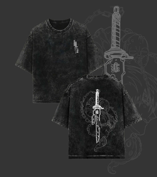 Men's Toji Vintage Oversized Washed Cotton Graphic Tee - Unisex Lightweight Apparel, Good Graphic Shirts, Men's Clothing, Anime Manga Themed Loungewear Gift for Anime Fans, Menswear - View 1
