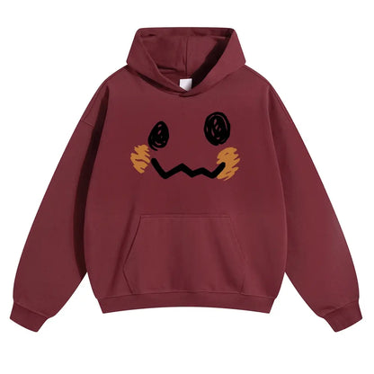 Unisex Dark cute ghost style playful smiling face Graphic hoodie Personalized Pattern Y2k Clothing Round Neck hoodie,Women's Clothing, Menswear, Top, Vintage Style,Summer Casual Oversized - View 6