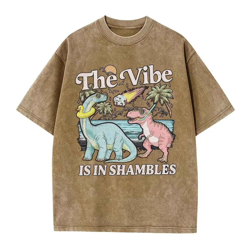 The Vibe Is In Shambles TShirt, Funny Dinosaur Sweatshirt, Cute Mental Health Tee Gift, Gift For Her - View 10