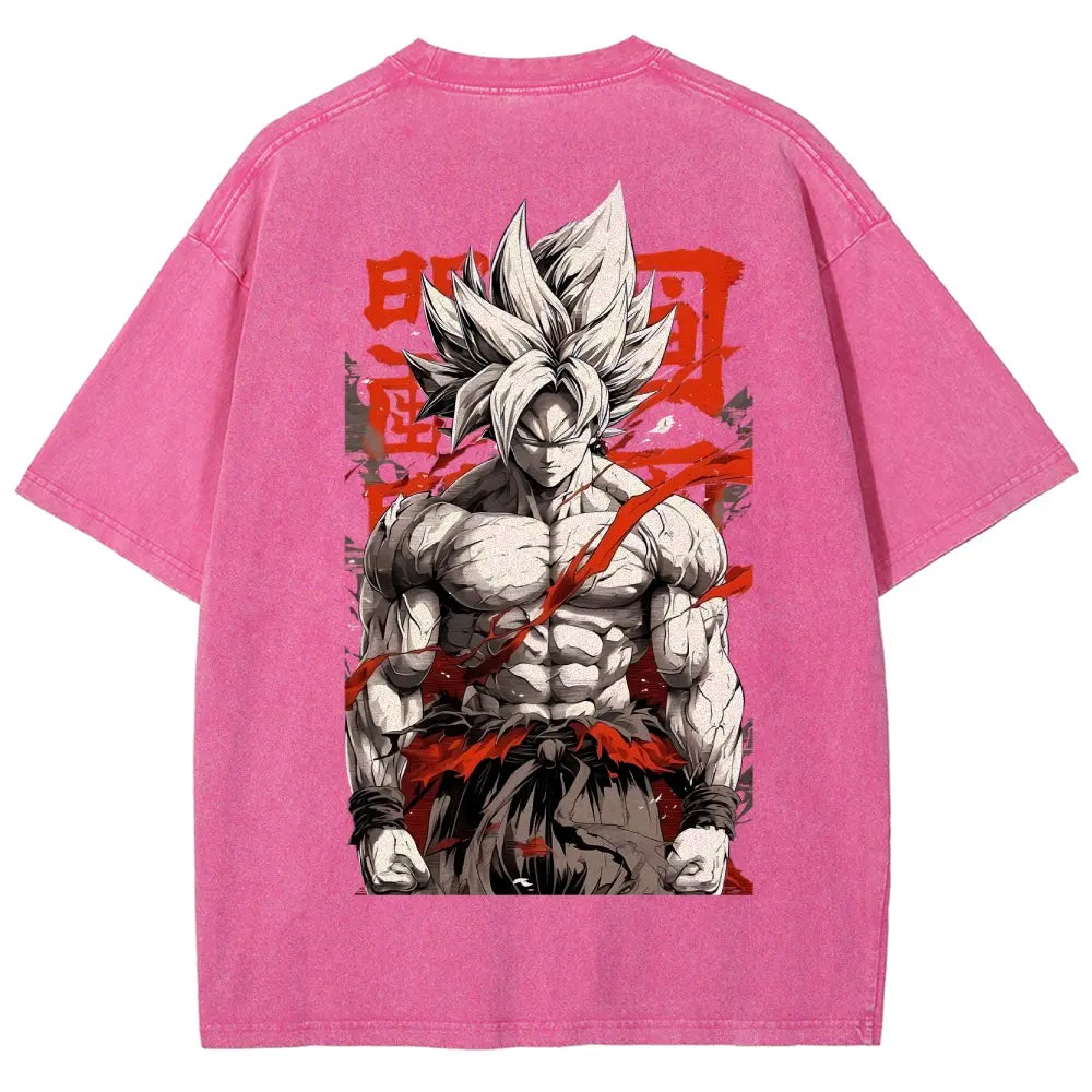 Dragon Ball DBZ Goku Anime Washed Graphic Tees Funny Japanese Cartoon Distressed Shirt 90s Vintage Streetwear Unisex Summer Gift" - View 8
