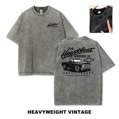 Truck Car Graphic Vintage Washed Tee 90s Men's Graphic Tee t Shirts Funny Graphic Tee Good Graphic Tees Graphic Tees Streetwear Outfits Men Vacation Outfits Oversized Tshirt Men,clothes for back to school,first day of school outfits - View 1