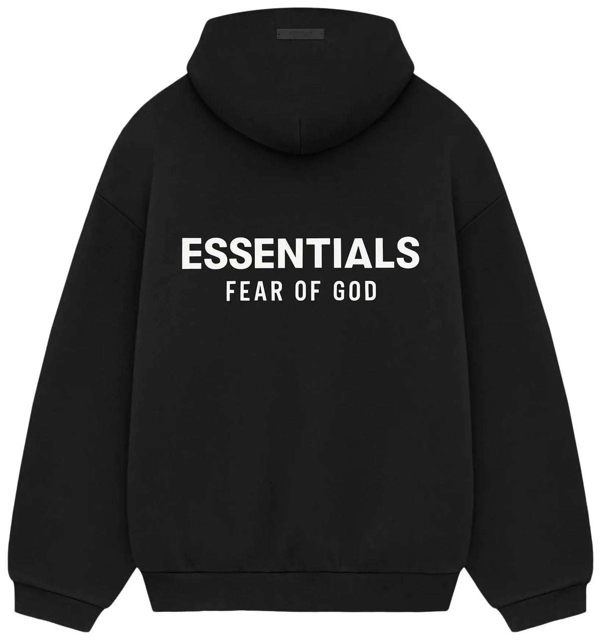 Fear of God Essentials Fleece Hoodie - FW24 Black, Menswear Casual Fashion Tops Sweatshirts for Men - View 2