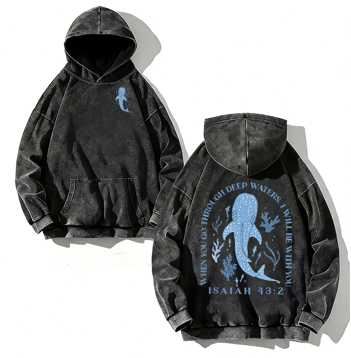 Women's Ocean Graphic Hoodie - Casual Streetwear Top, Stylish Comfortable Trendy Wear for Whale Enthusiasts - View 6