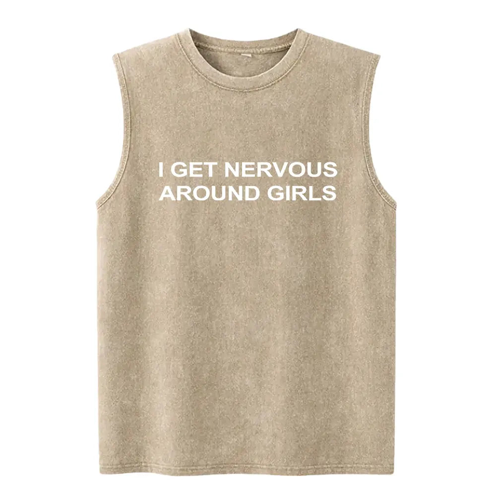 I Get Nervous Around Girls T-Shirt, Funny Graphic Tee for Men, Unisex Streetwear Top, Casual Gift Shirt, Menswear Tshirt Cotton Natural - View 19