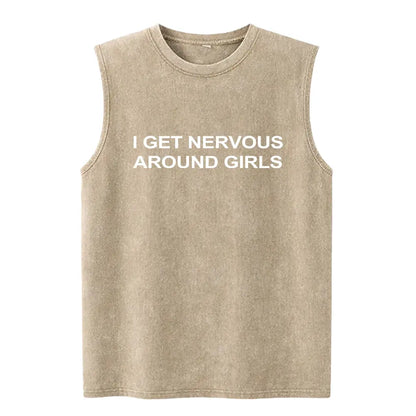 I Get Nervous Around Girls T-Shirt, Funny Graphic Tee for Men, Unisex Streetwear Top, Casual Gift Shirt, Menswear Tshirt Cotton Natural - View 19