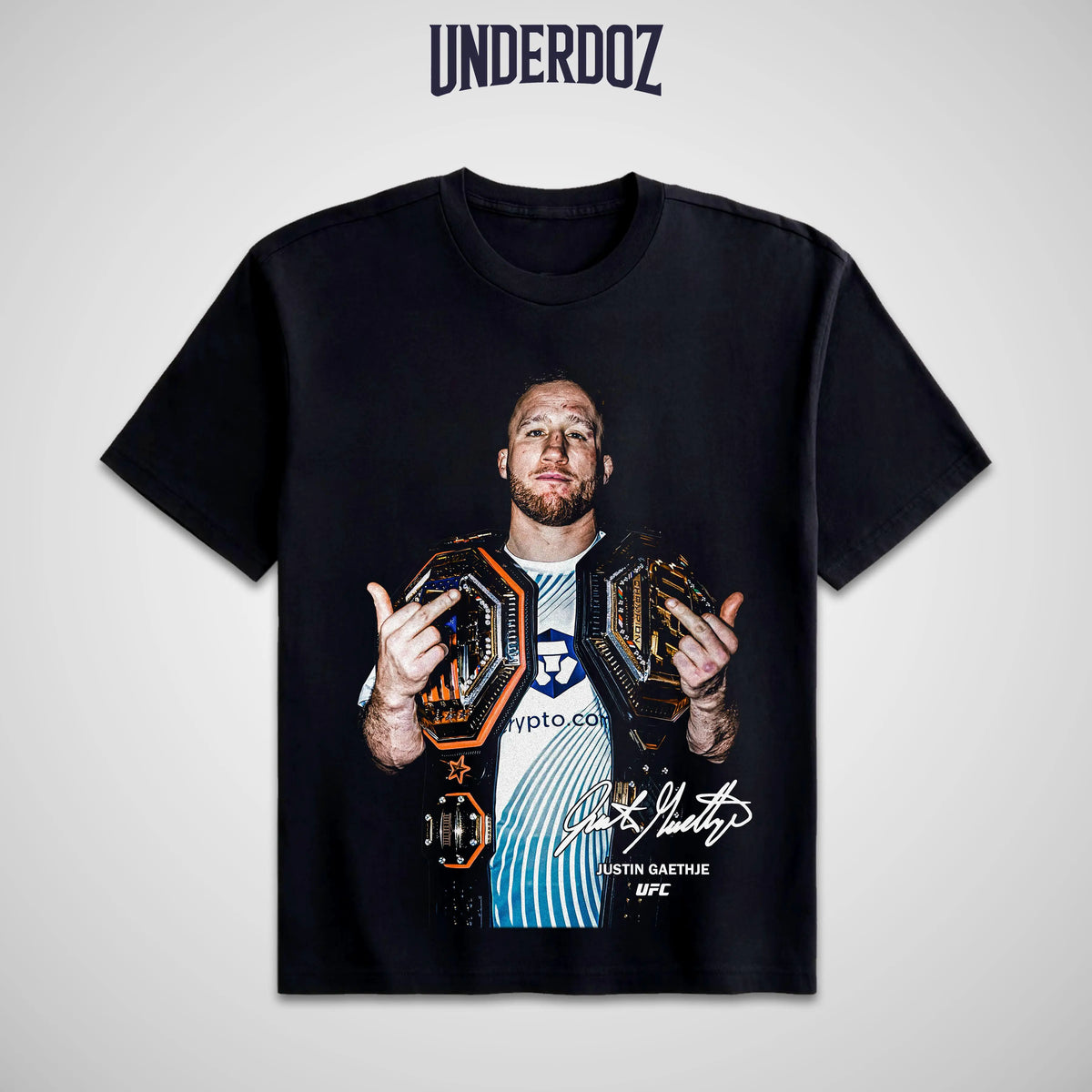 [COLLECTION] UFC Men's Fighters Short-Sleeve T-Shirt, MMA Fan Apparel, UFC Soft Cotton Round Neck Unisex Streetwear Clothes, UFC MMA Vintage Casual Sweatshirts Crewneck Top for Champions - View 3