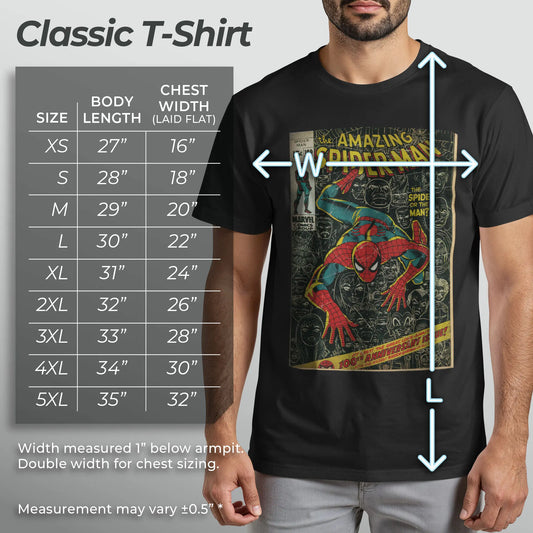 Marvel Men's Short-Sleeve Spider-Man Comic Book Anniversary Men's Graphic Tee's, Menswear T-Shirt - View 5