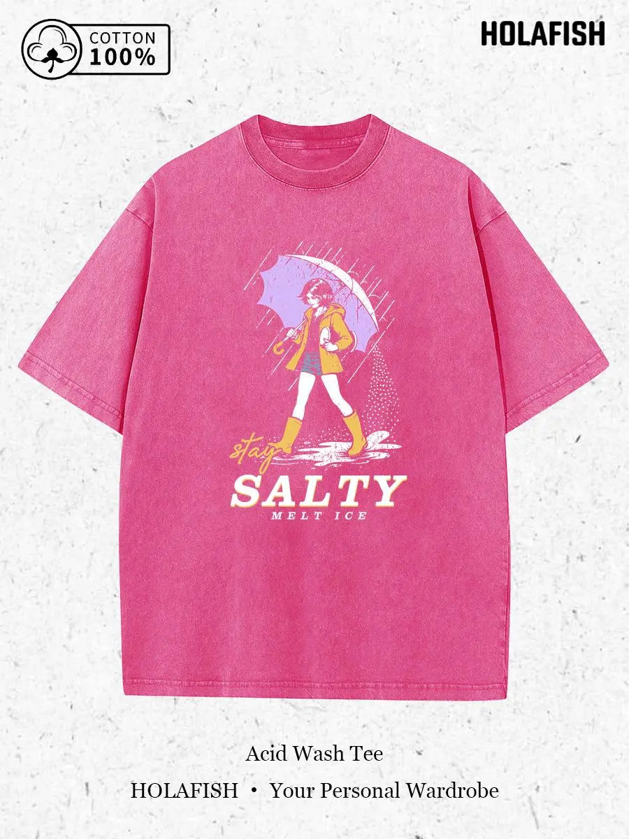 Holafish Women's Vintage Acid Wash Graphic Tee, Soft Cotton Short Sleeve Top, Casual T Shirt For Summer 2026 Daily Vacation Light Outfit Back To School Boho Tops - View 14